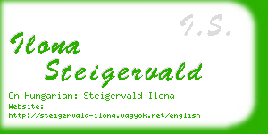 ilona steigervald business card